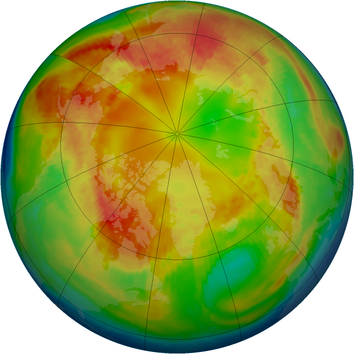 Arctic ozone map for 23 February 2004